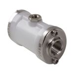 VMP015 РЕЗЬБА G 1/2 КОРПУС POM БЕЛЫЙ ФЛАНЕЦ AISI316L