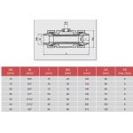 VM032.80.80 КОРПУС PVC ФЛАНЕЦ PVC РЕЗЬБА G 1 1/4