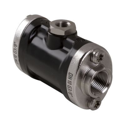VMP010 РЕЗЬБА G 3/8 КОРПУС POM ЧЕРНЫЙ ФЛАНЕЦ AISI316L